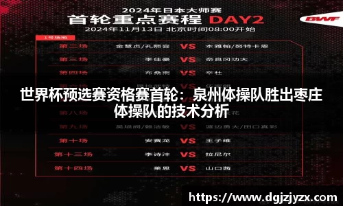 世界杯预选赛资格赛首轮：泉州体操队胜出枣庄体操队的技术分析